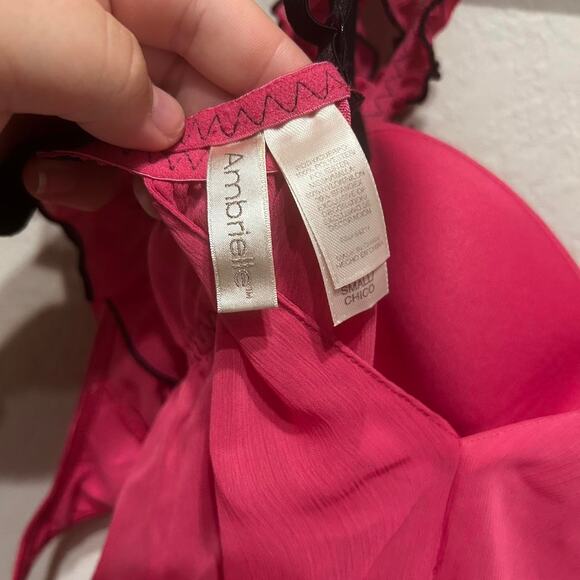 Y2K hot Pink and black Ambriel lingerie set - Picture 6 of 8